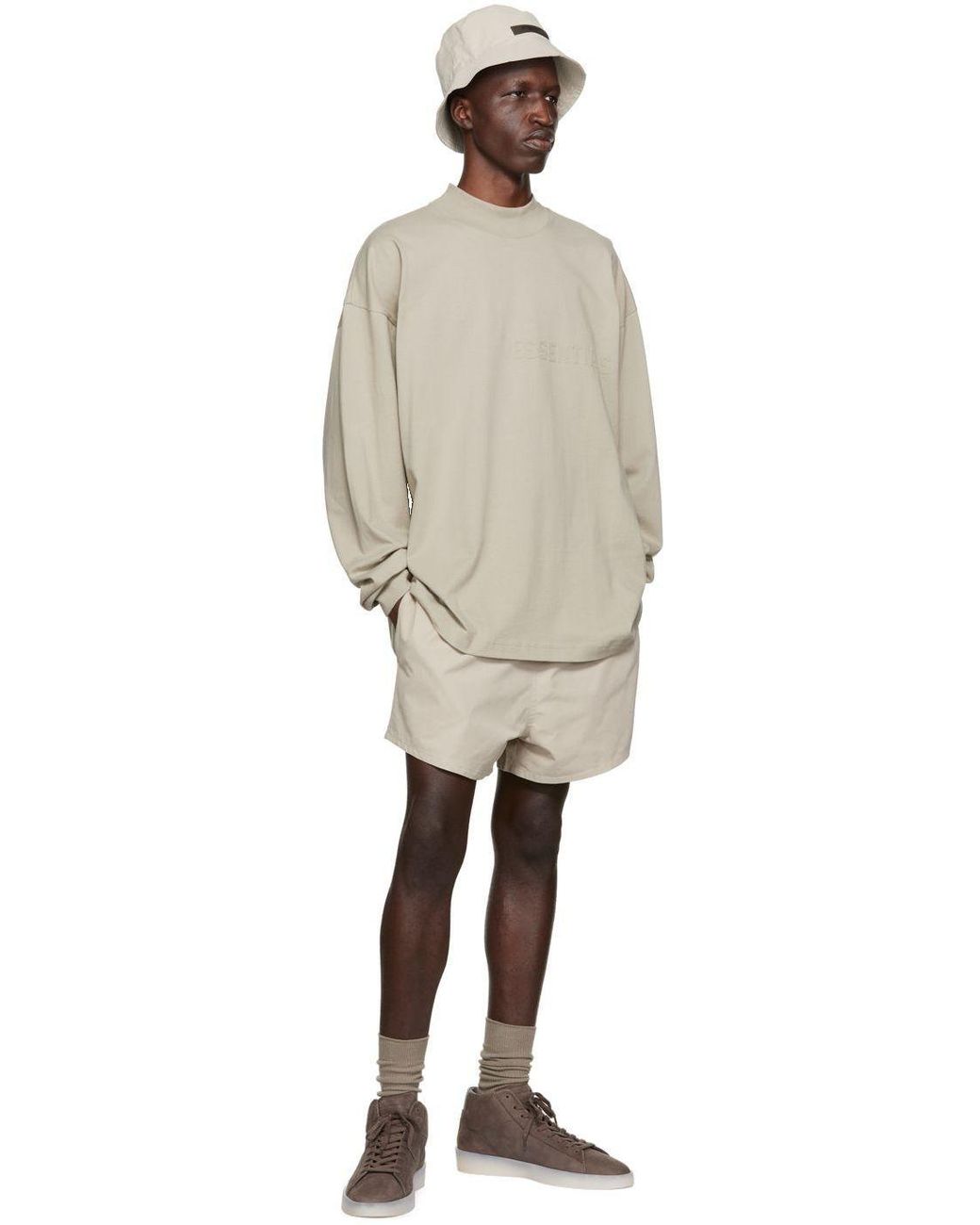Fear Of God White Embossed-Logo Long-Sleeve T-Shirt