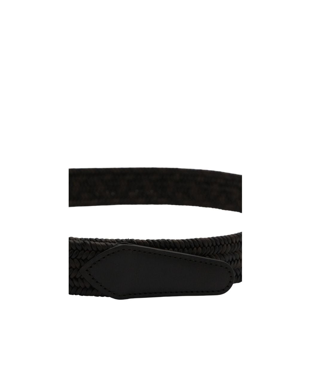 Canali White Woven Leather Belt for men