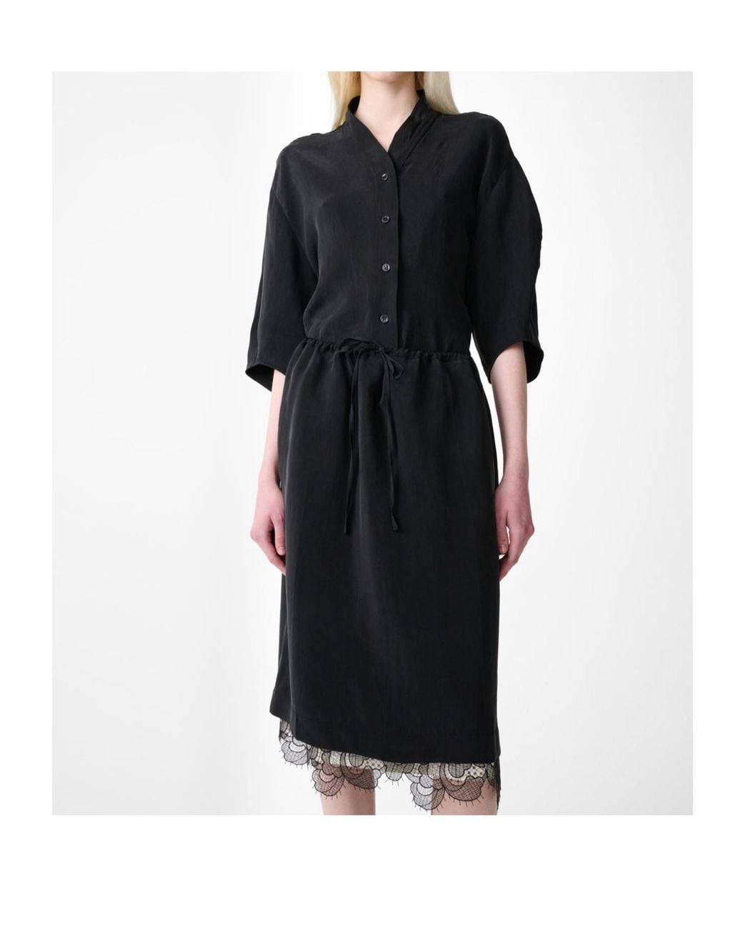 Studio Nicholson Black V-Neck Shirt