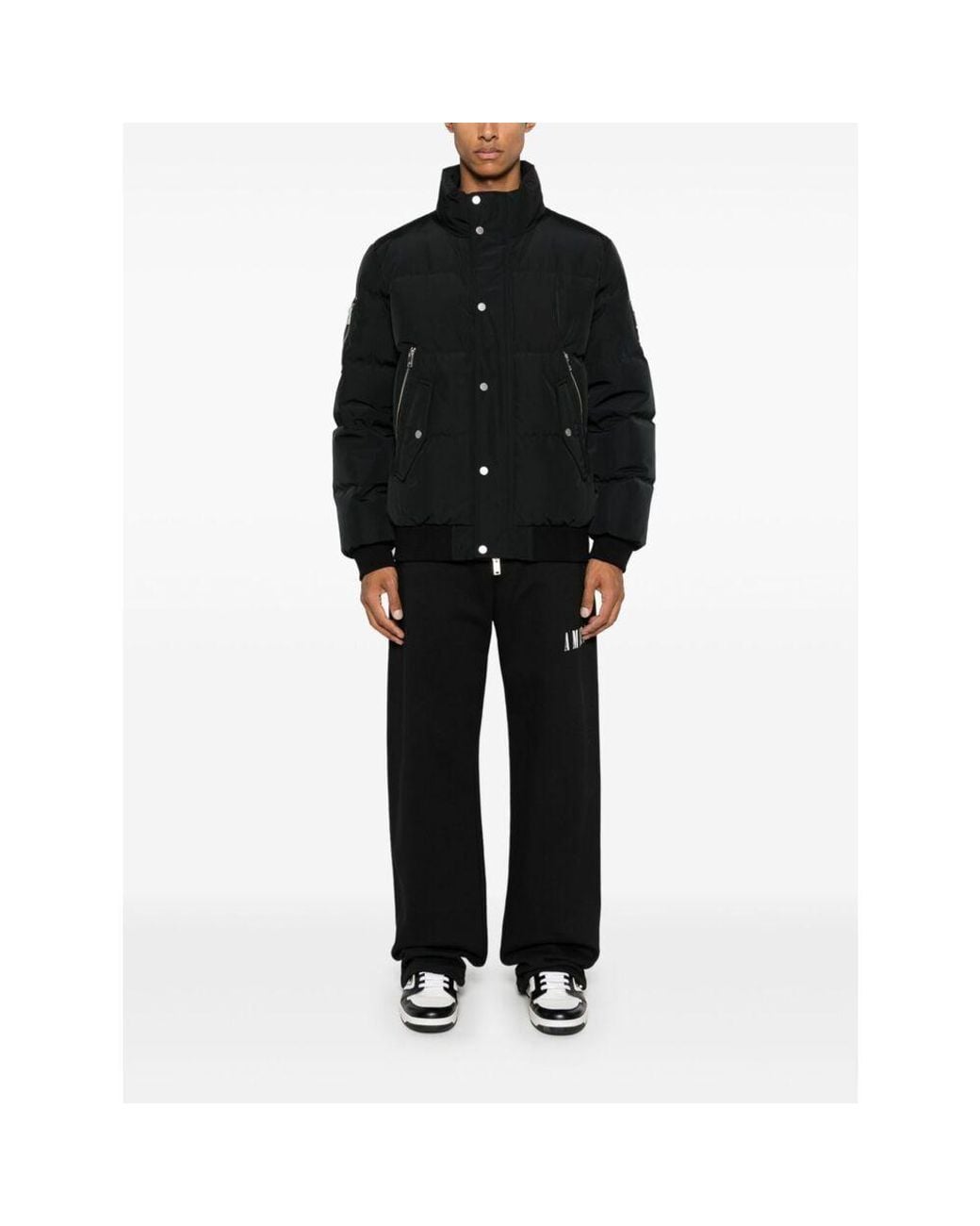 Moose Knuckles Black High Point Quilted Bomber Jacket for men