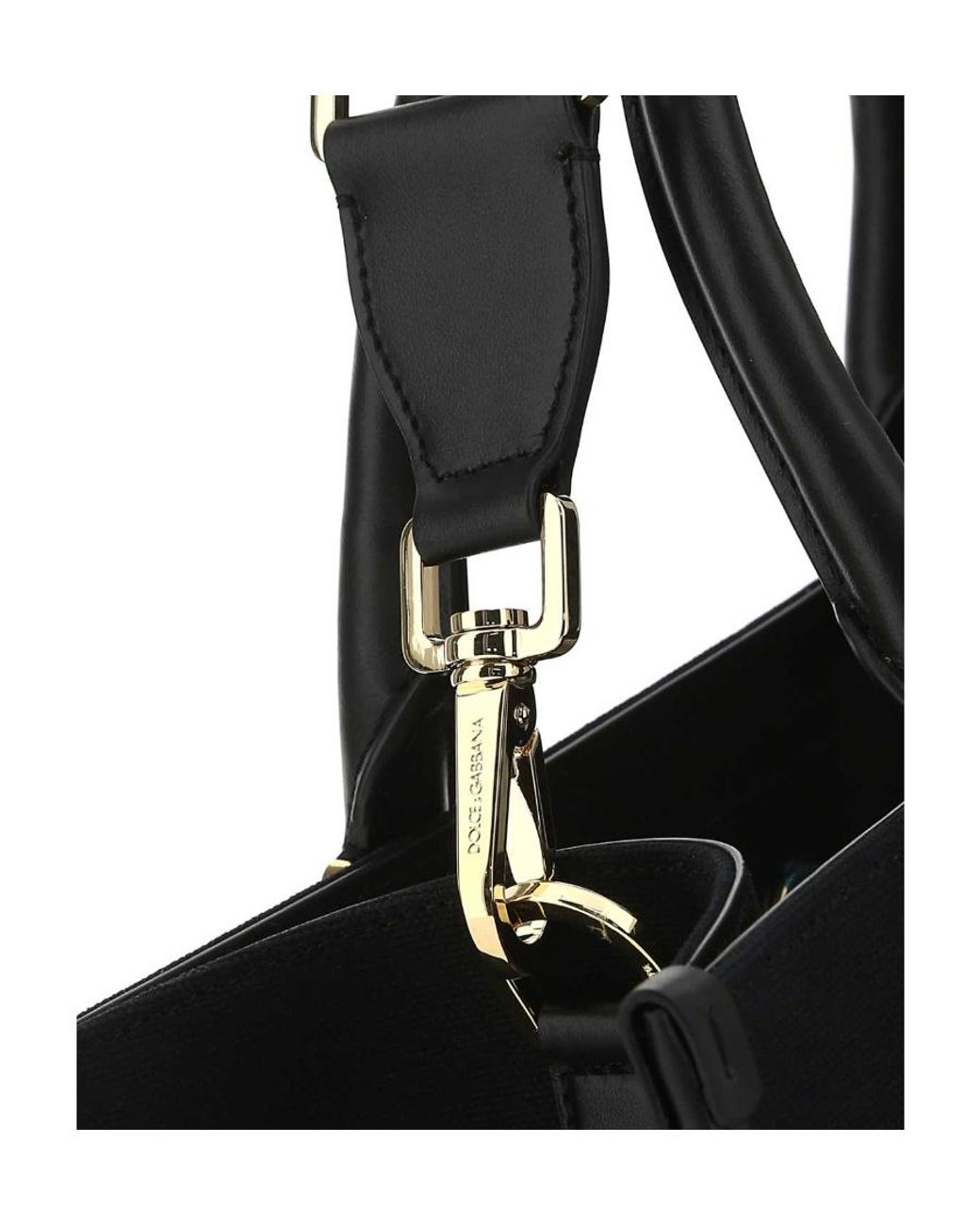 Dolce & Gabbana Black Logo-Patch Strapped Tote Bag for men