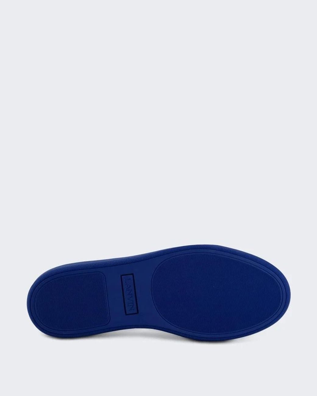 Lanvin Blue Lace-Up Panelled Sneakers for men