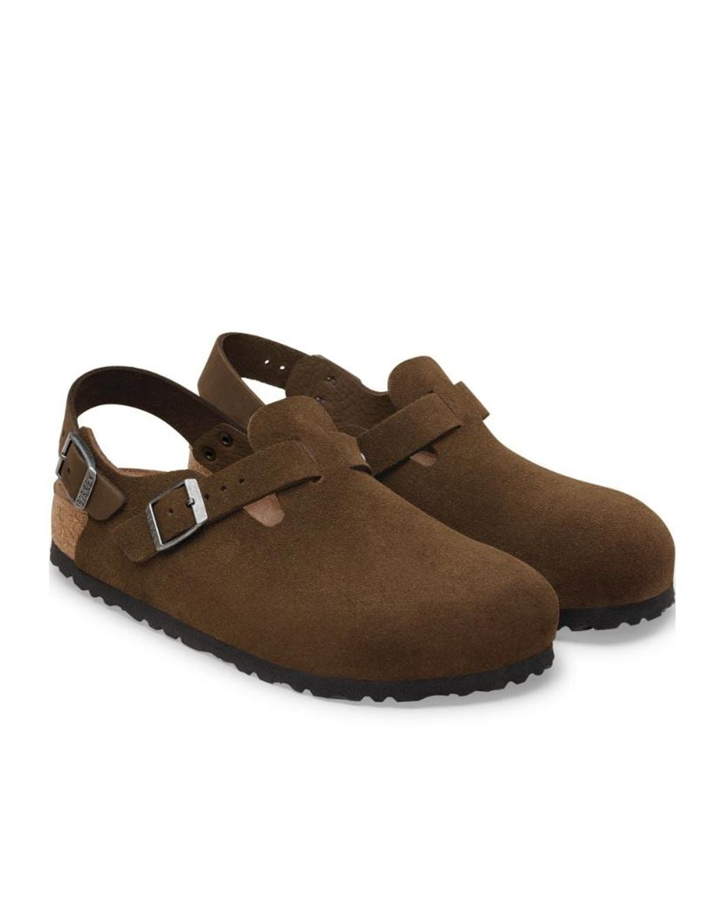 Birkenstock Brown Tokio Ii Suede Clog Sandals