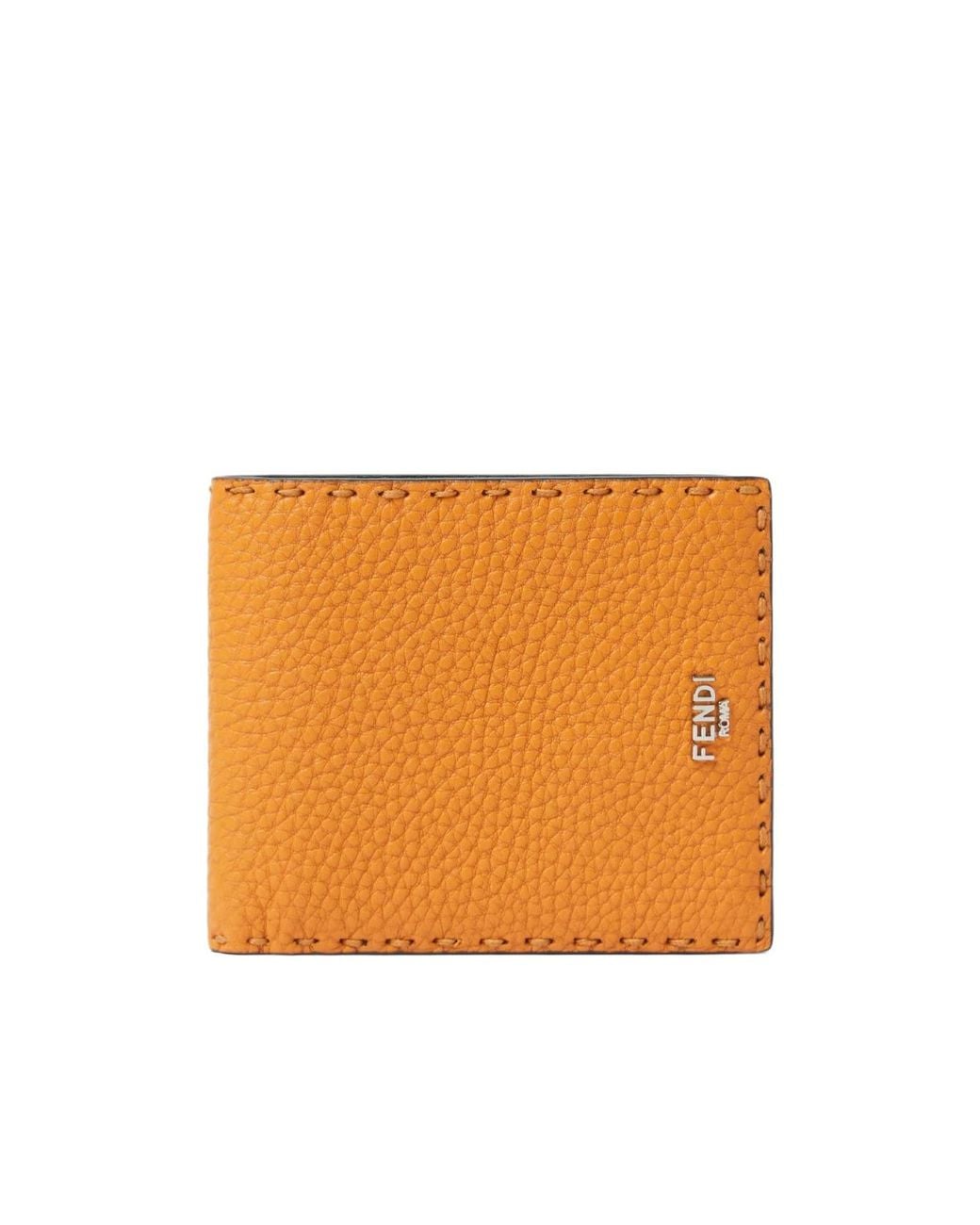 Fendi Orange Selleria Wallet for men