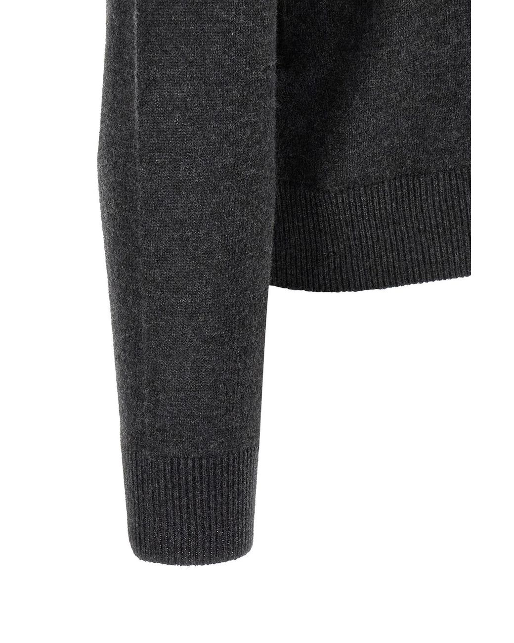 The Row Gray Long-Sleeve V-Neck Top for men