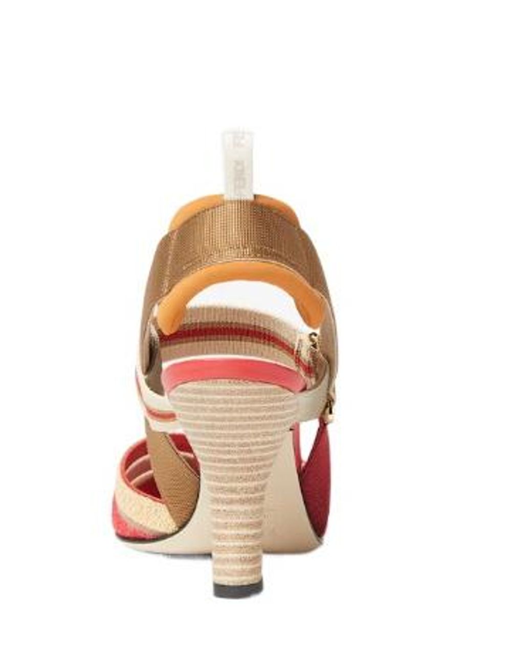 Fendi Pink Colibrì Chevron Slingback Pumps