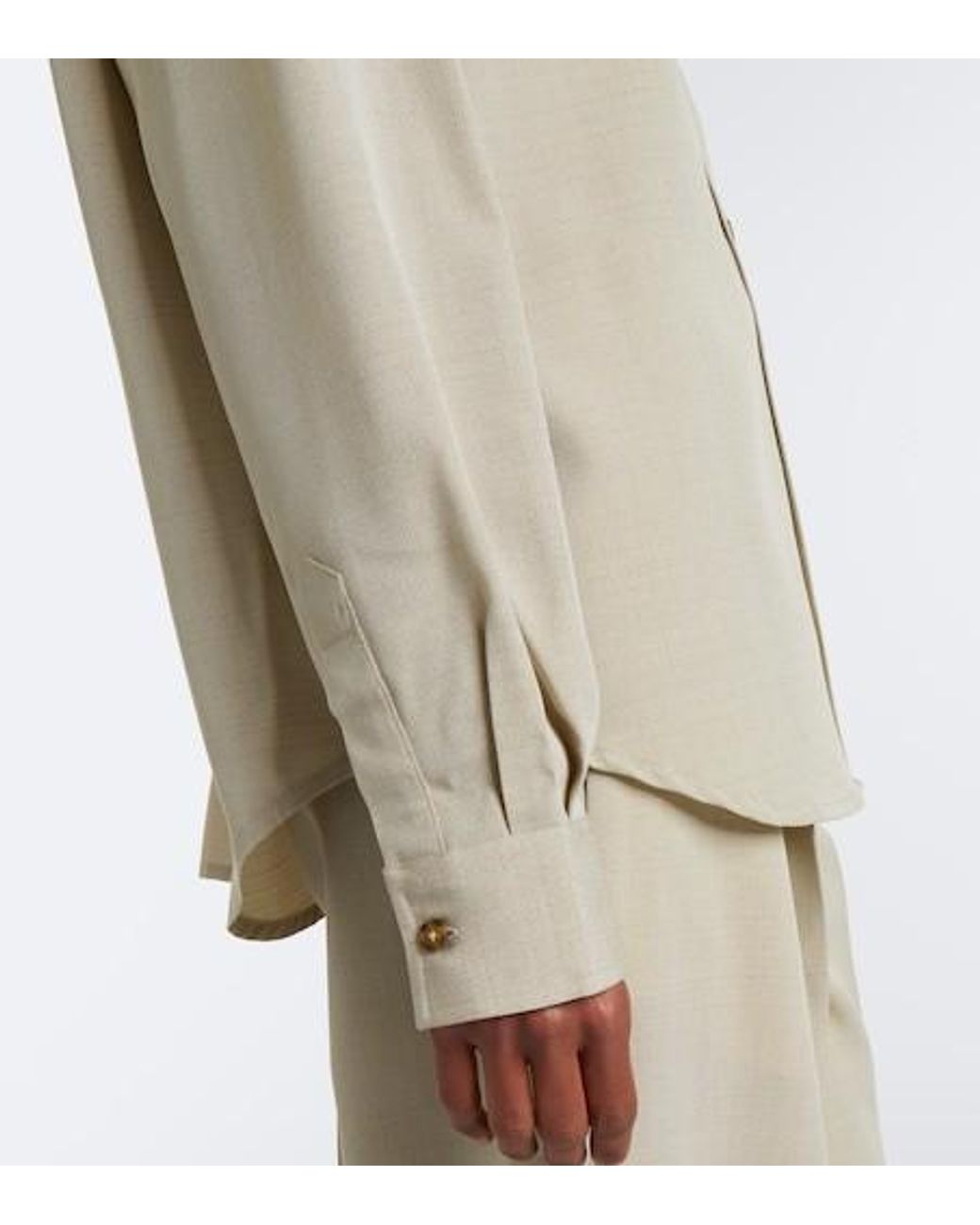 Rohe Natural Wool And Silk Shirt