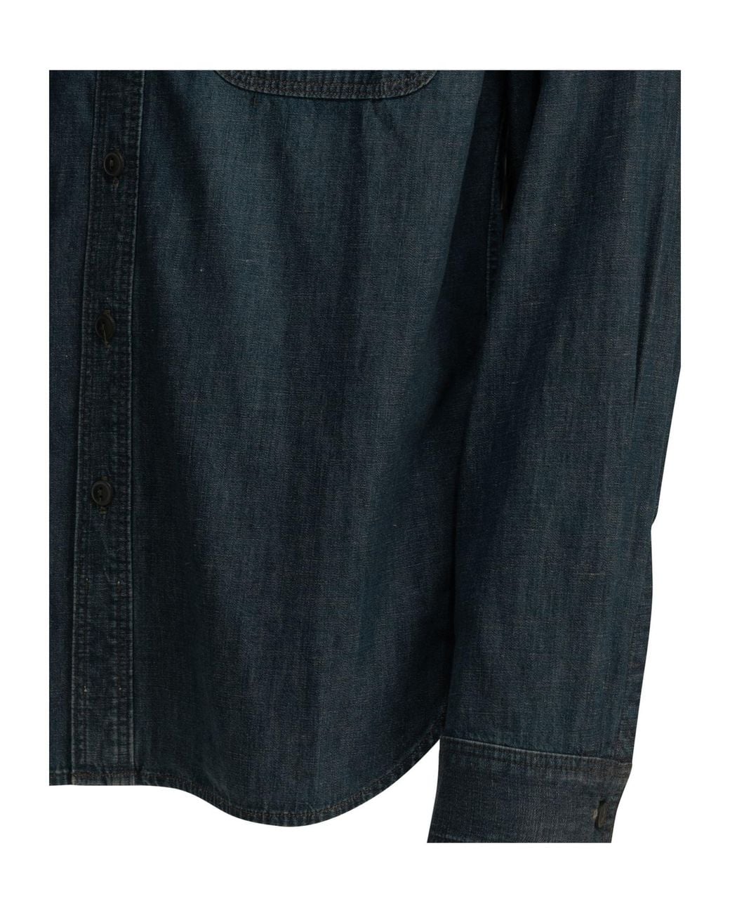 RRL Blue Long-Sleeved Denim Shirt for men