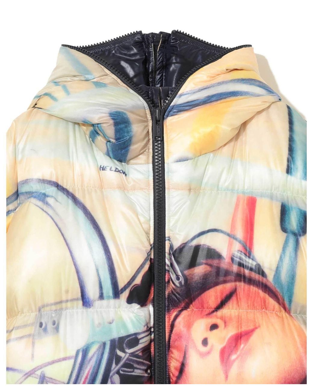 Undercover Blue Long-Sleeved Down Jacket for men