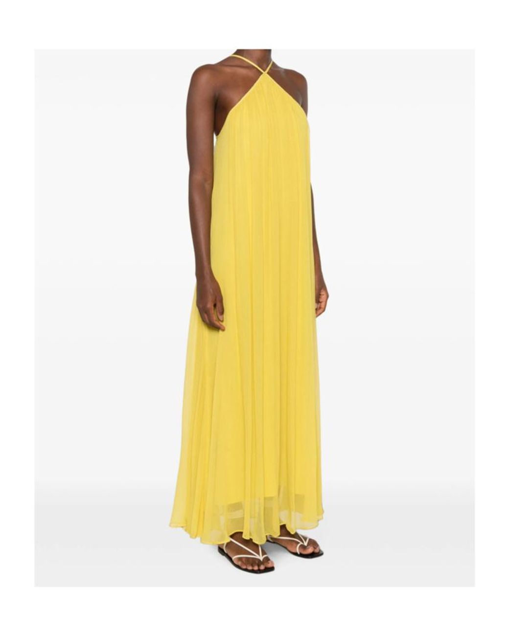 Staud Yellow Slip Dress
