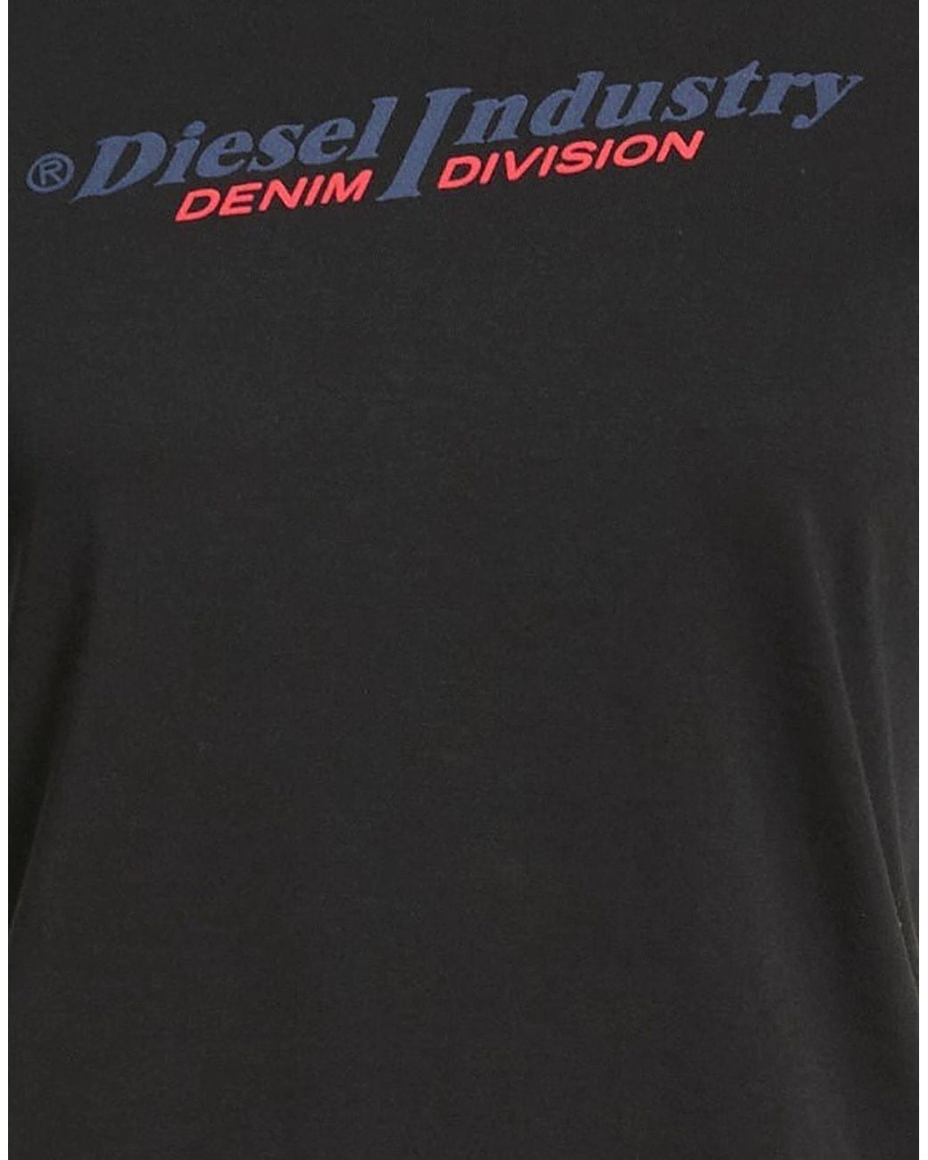 DIESEL Black Printed T-Shirt