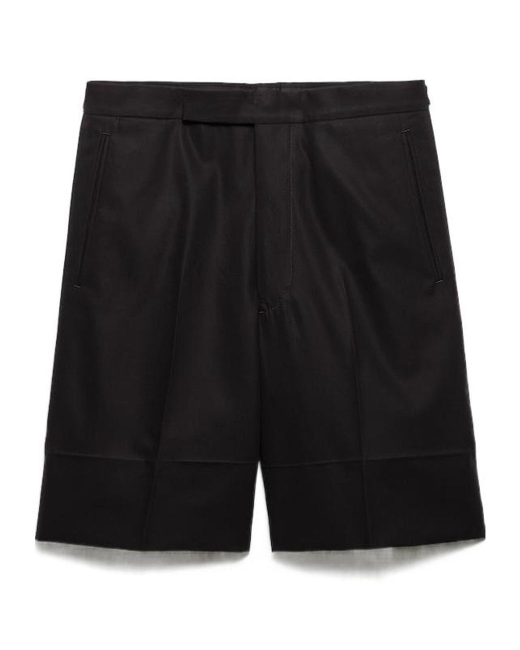 Prada Black Triangle-Patch Shorts for men