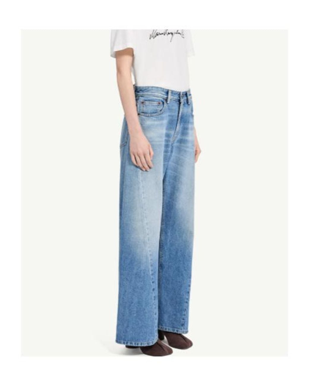 MM6 by Maison Margiela Blue Wide-Leg Jeans