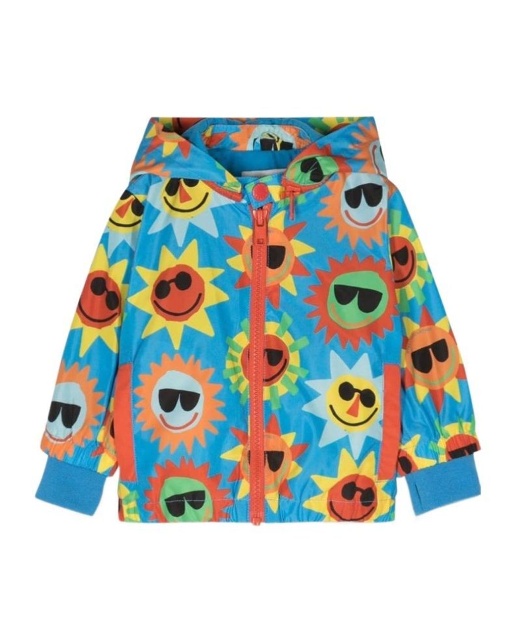 Stella McCartney Blue Smiley-Suns Zipped Jacket