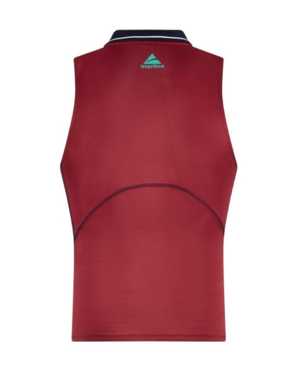 Martine Rose Red Shrunken Stretch Football Vest for men