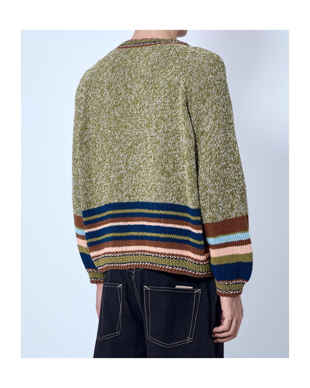 STORY mfg. Blue Long-Sleeved Sweater for men