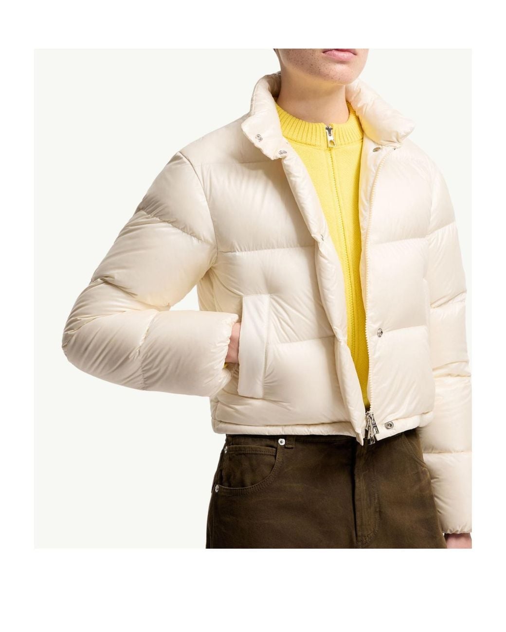 Moncler Natural Tepice Short Puffer Jacket