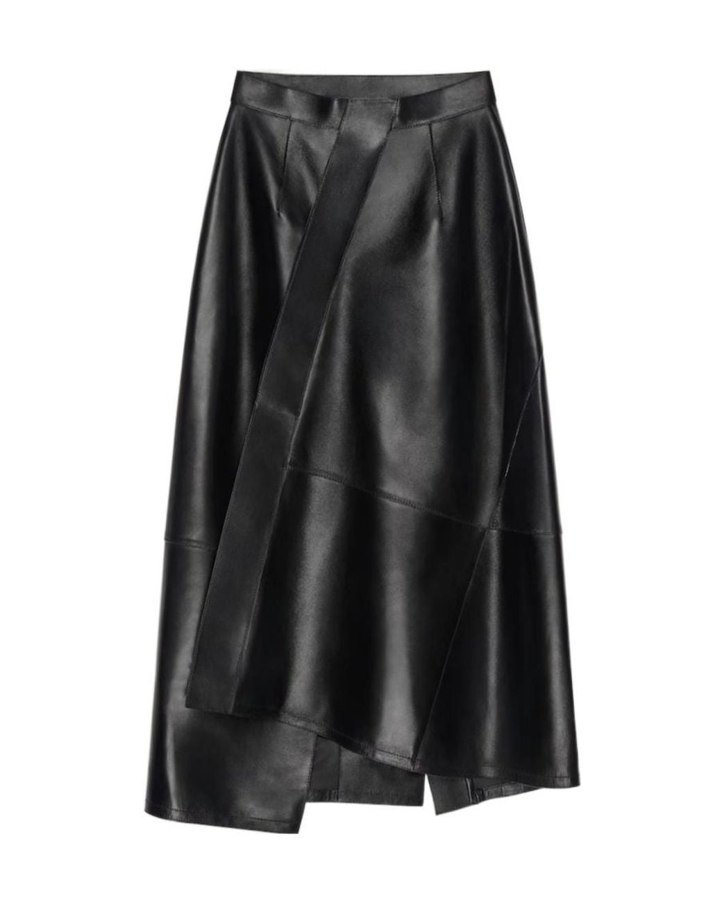 Givenchy Black Midi Asymmetric Skirt