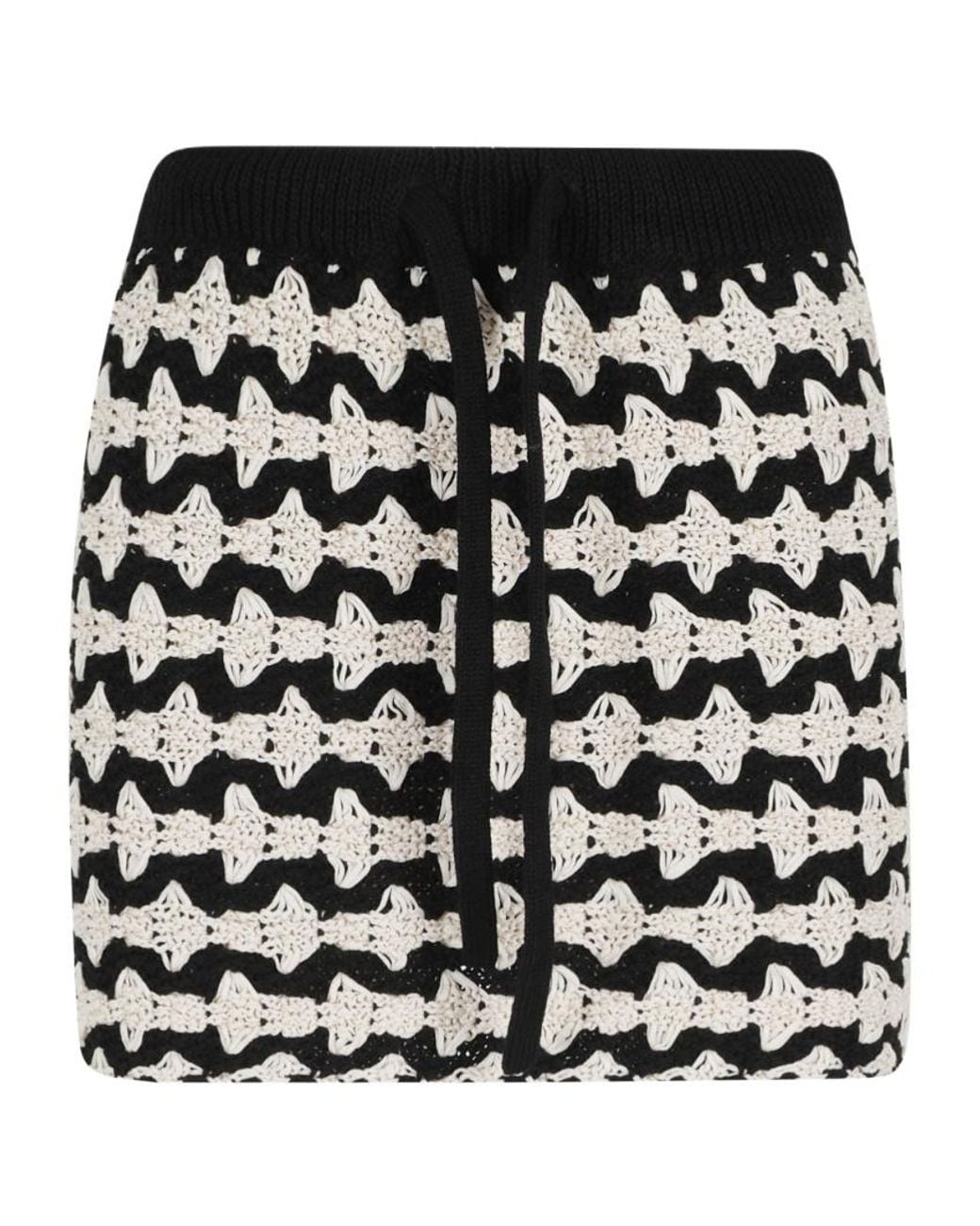 Roberto Collina Black Drawstring Midi Skirt