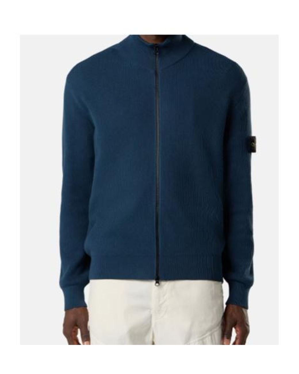 Stone Island Blue Regular-Fit Zip-Up Jumper for men