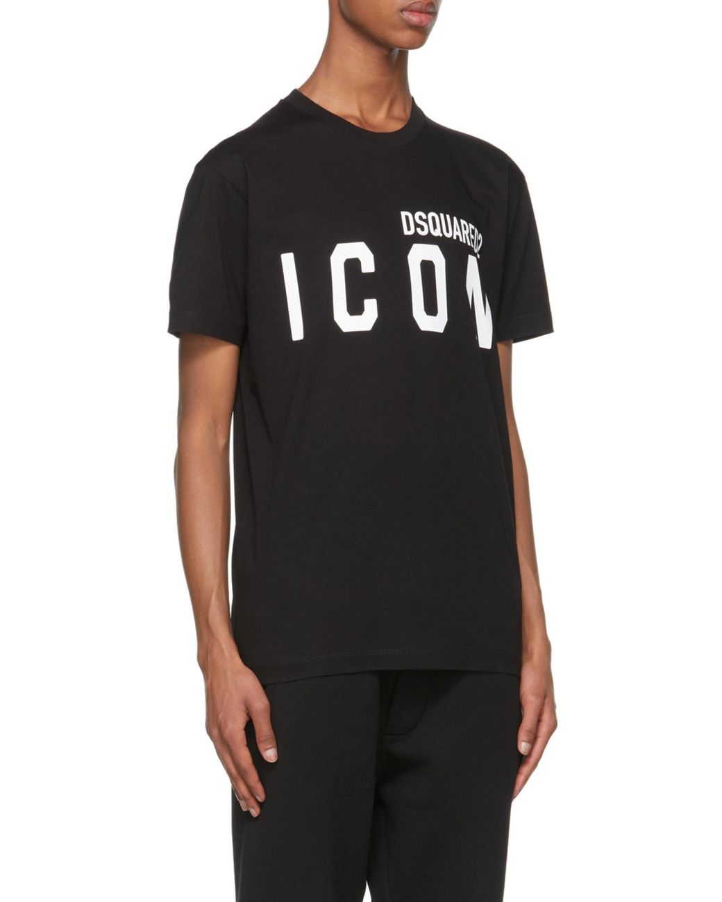 DSquared² Black Logo Printed Crewneck T-Shirt for men