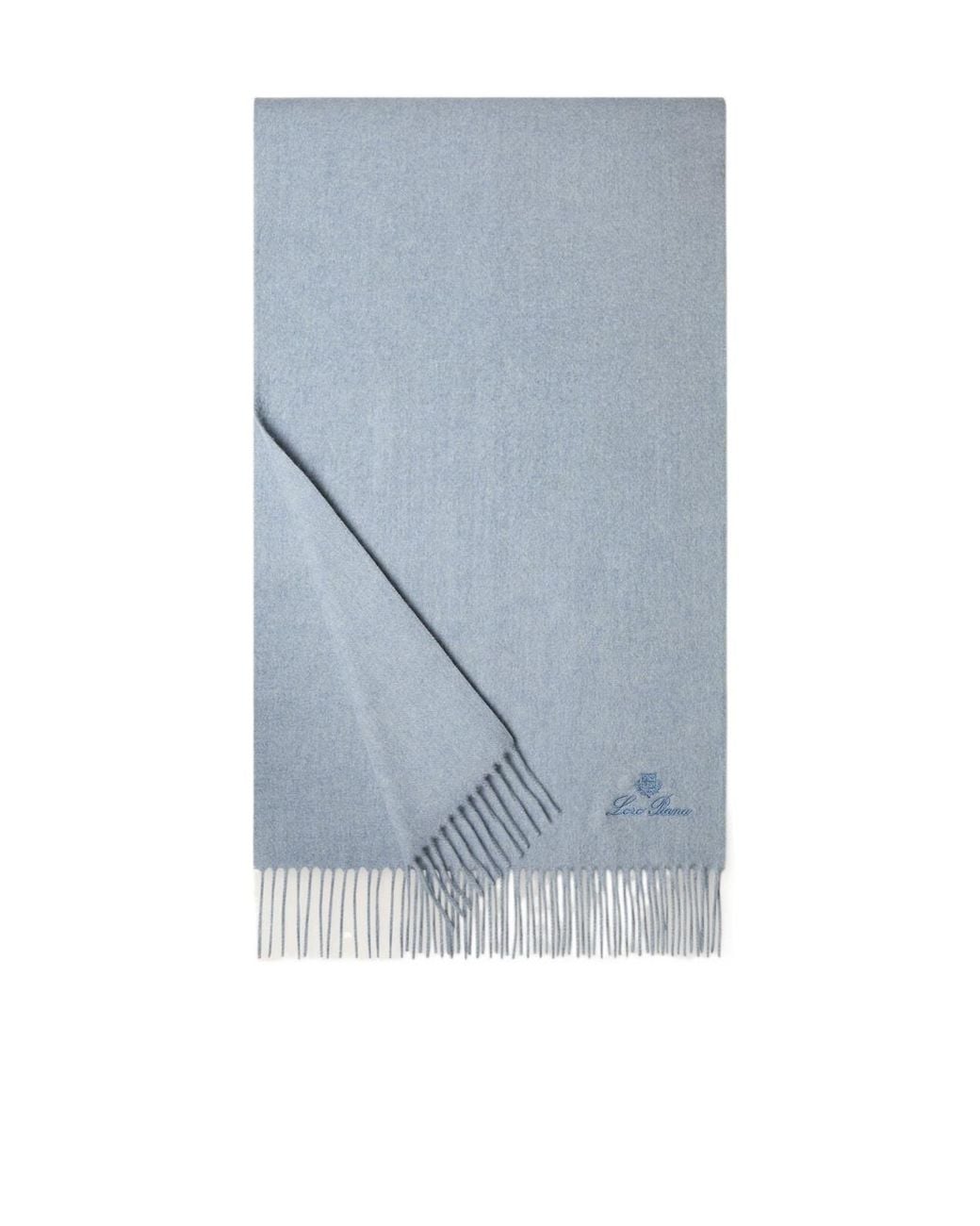 Loro Piana Blue Grande Unita Scarf for men