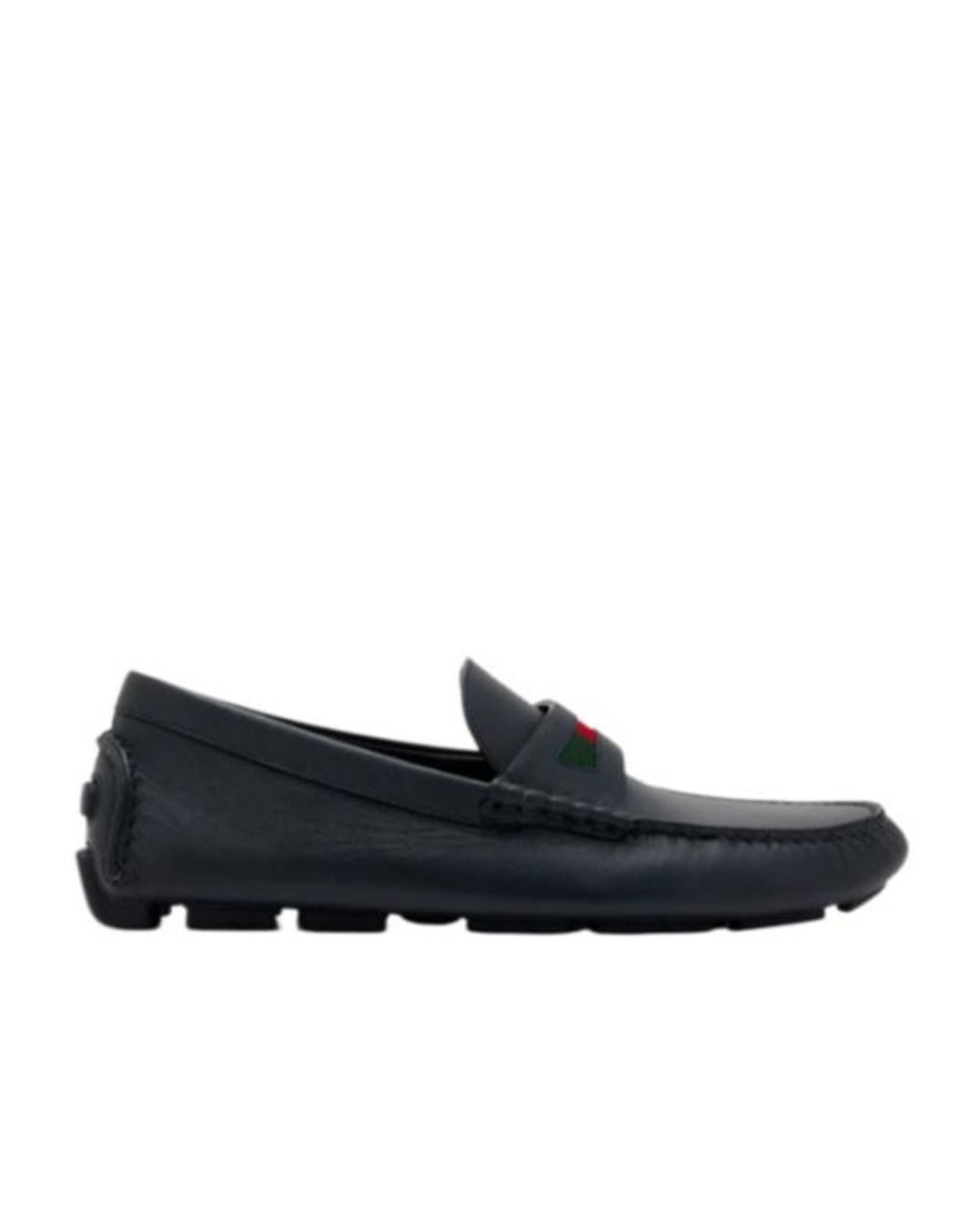 Gucci Blue Web Detailed Slip-On Drivers for men