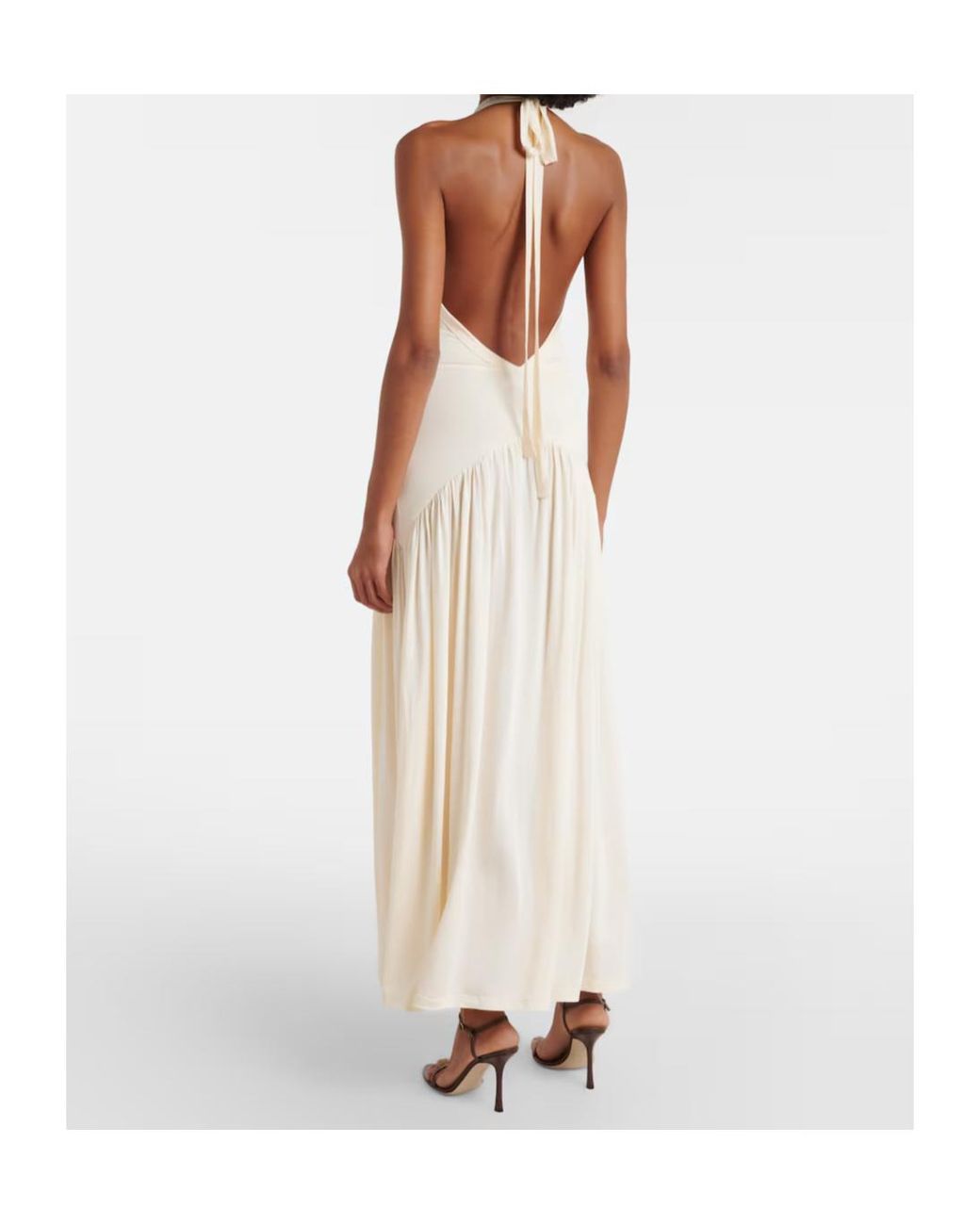 AYA MUSE White Ola Halter Neck Dress