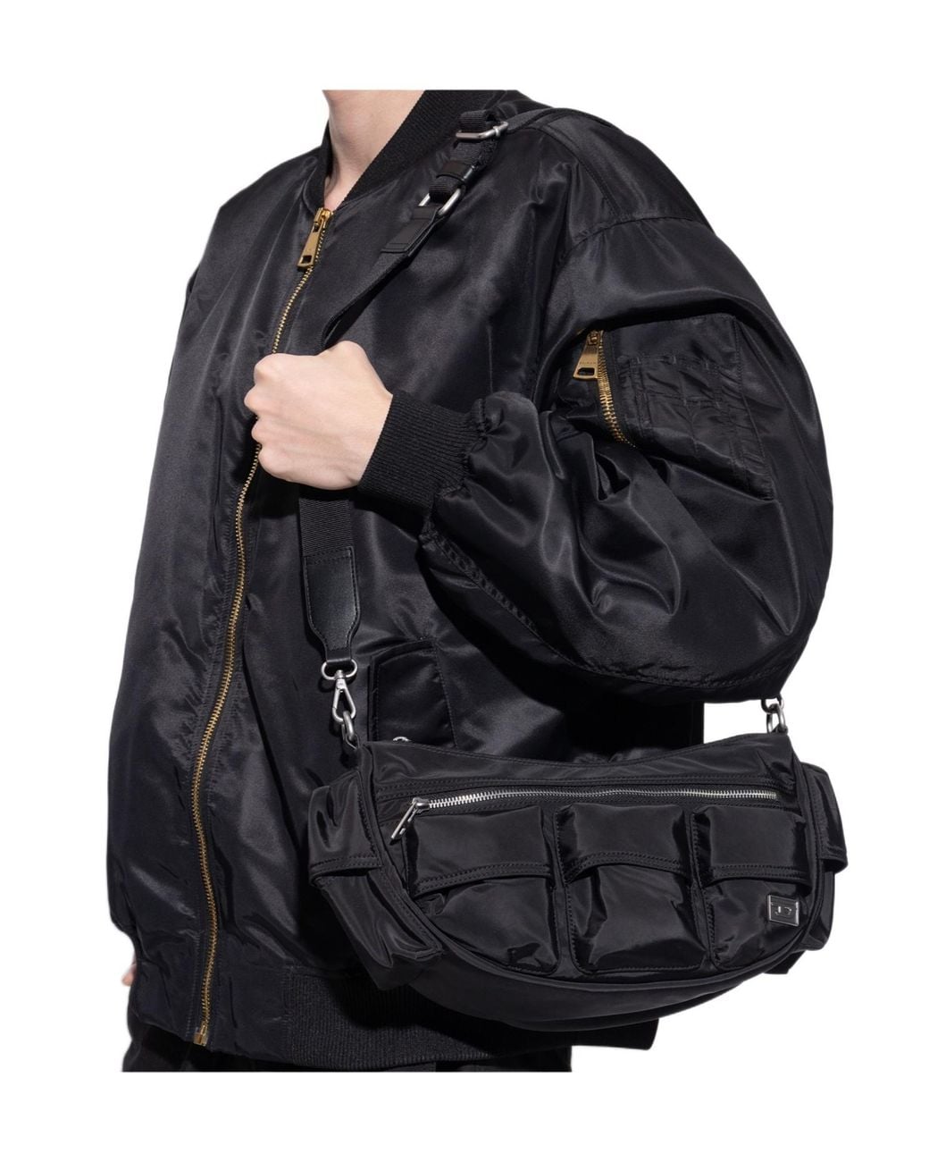 DIESEL Black Multi-Pkts Shoulder Bag for men
