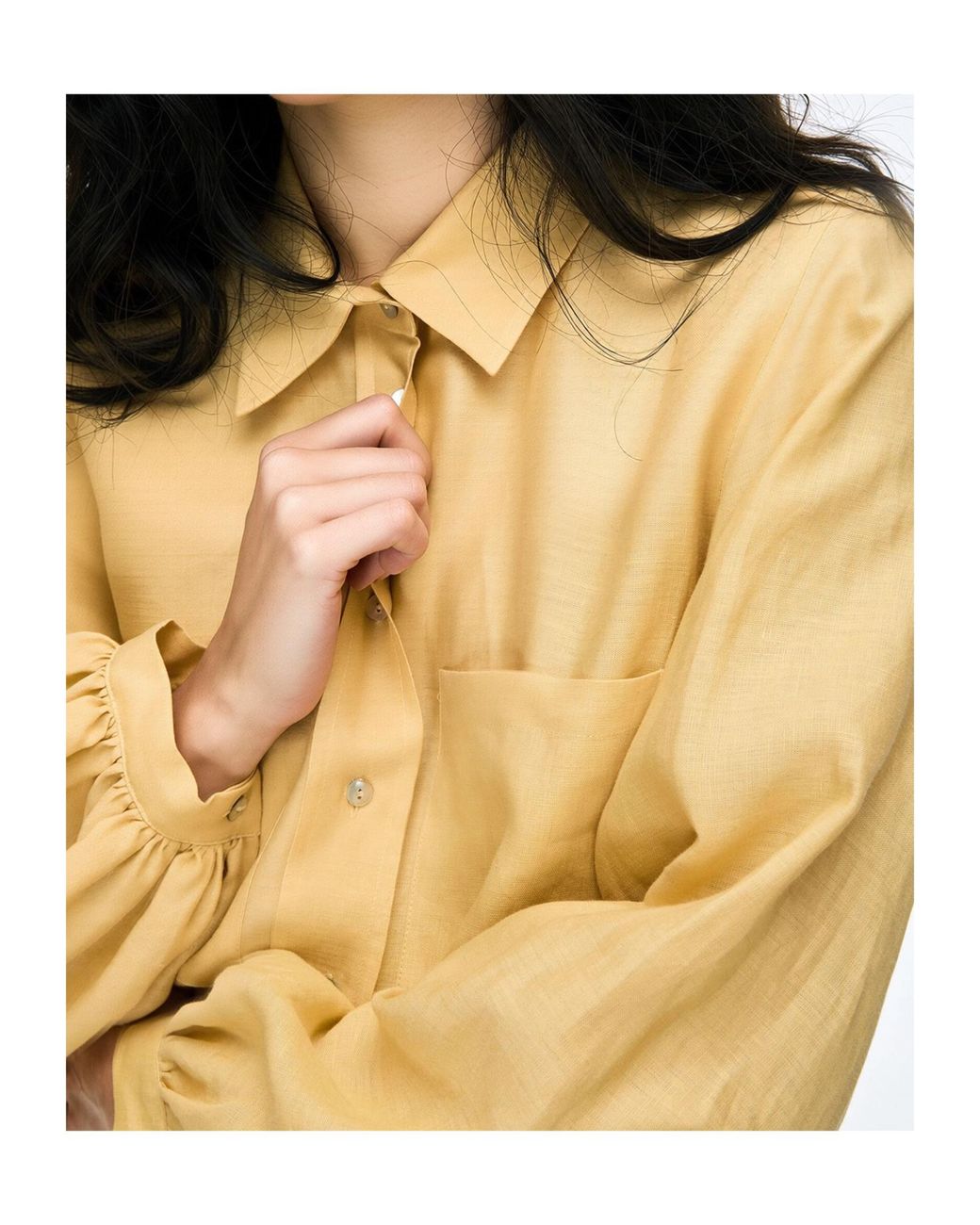 iBlues Yellow Linen Shirt