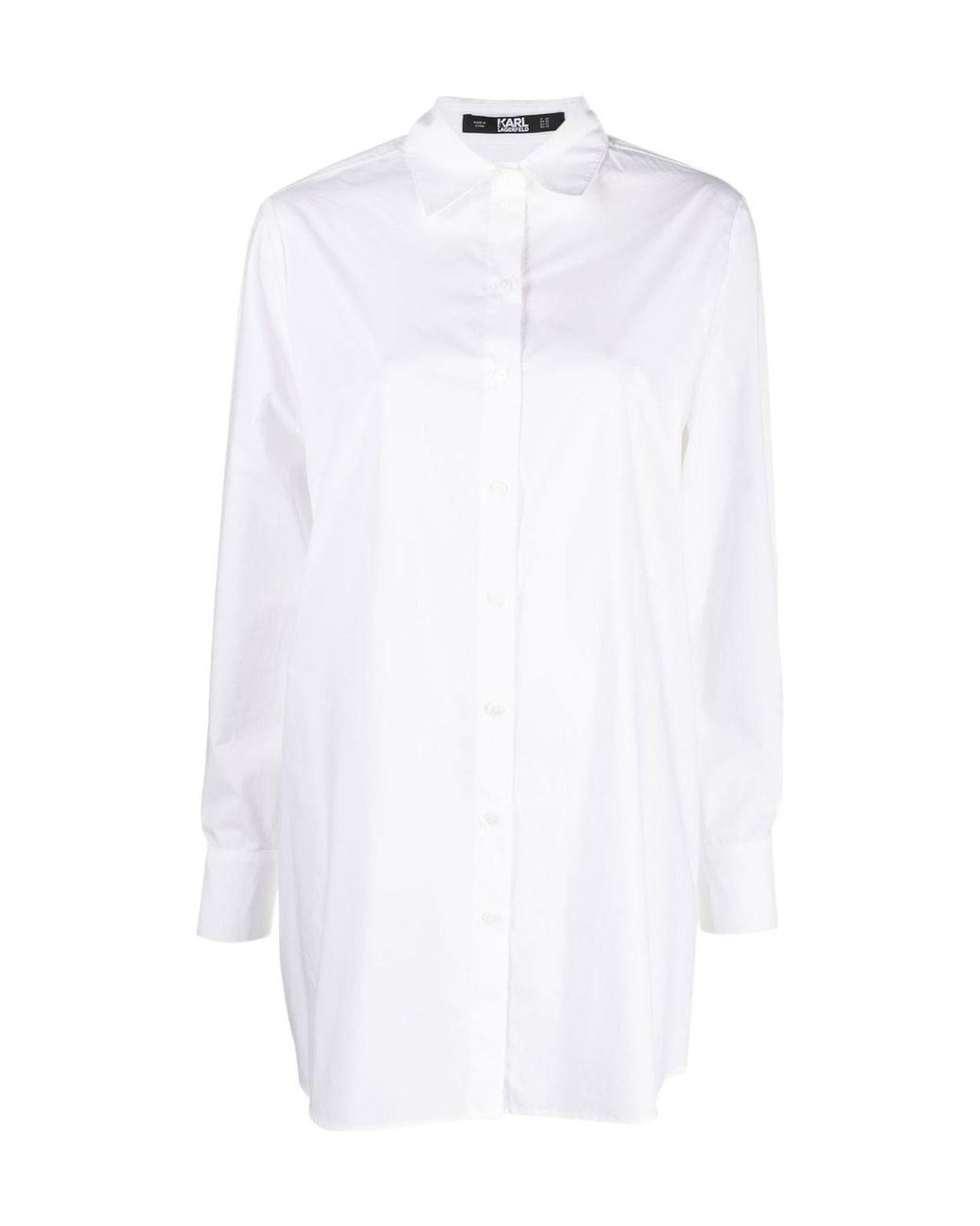 Karl Lagerfeld White Long Sleeved Buttoned Shirt