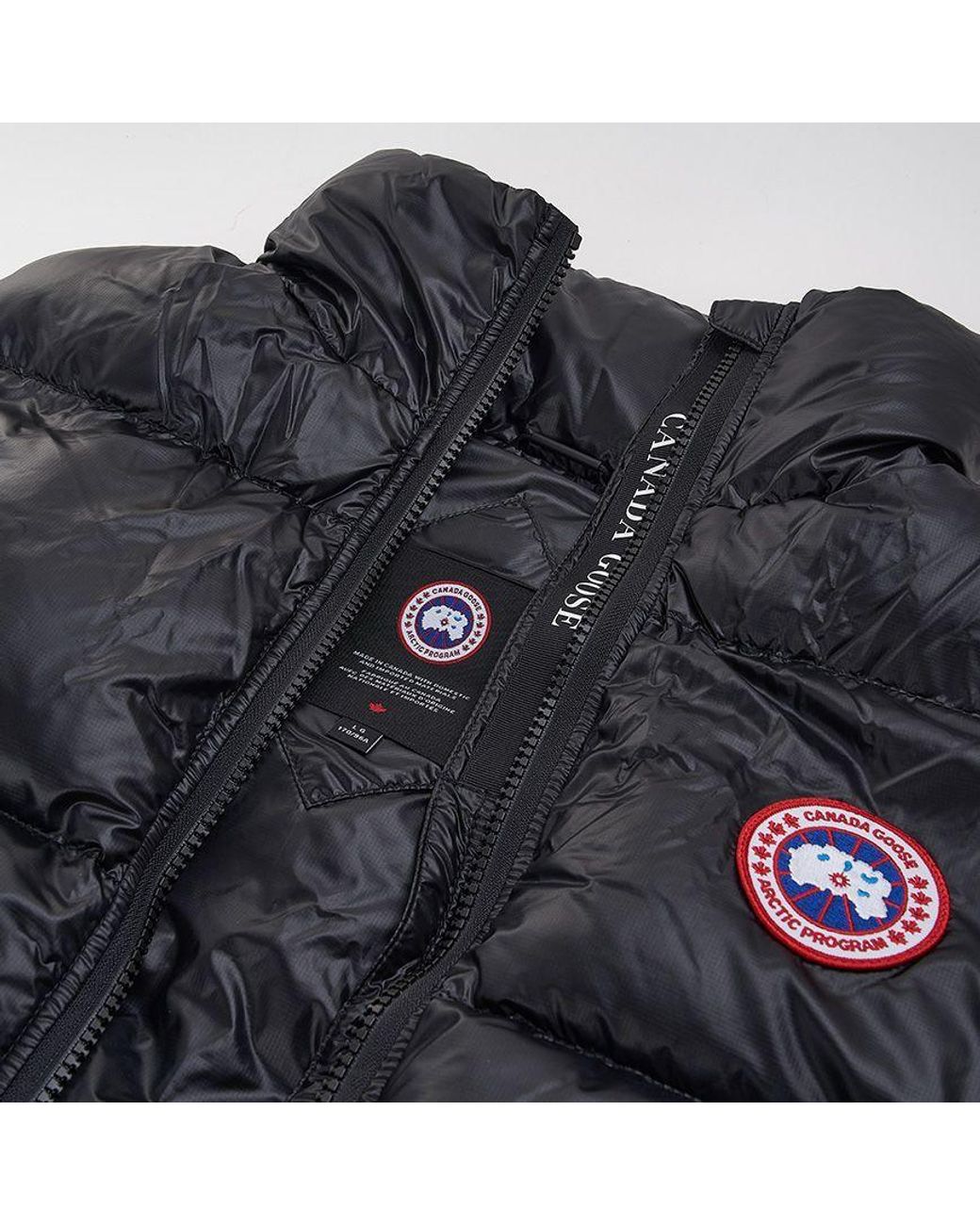 Canada Goose Black Cypress Logo-Patch Zipped Puffer Gilet