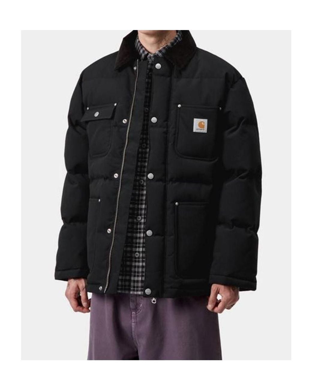 Carhartt Black Rayler Corduroy Collar Jacket for men