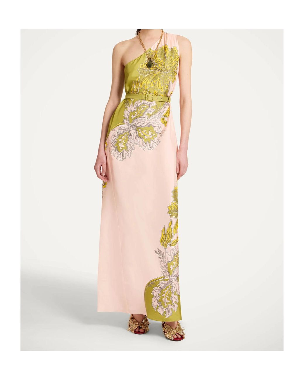 LaDoubleJ Metallic La Doublej Roy Printed One-Shoulder Dress