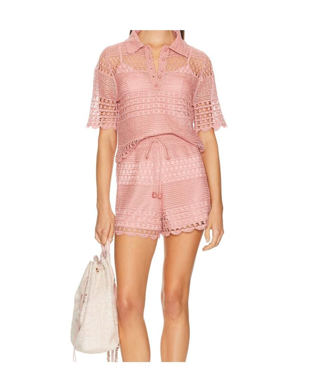 Zimmermann Pink Shirt With A Decorative Weave