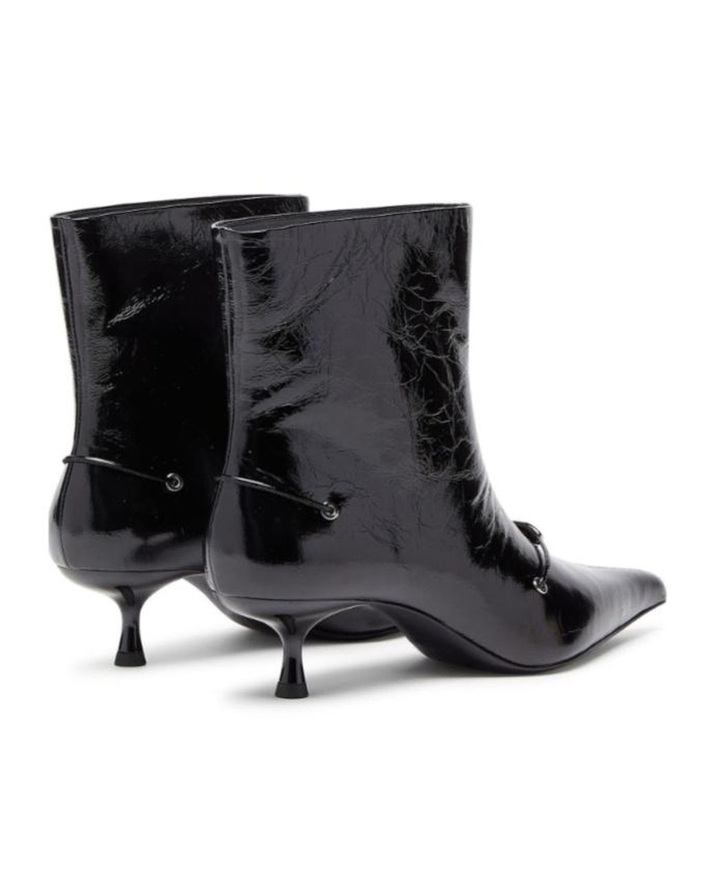 DIESEL Black D Jewels Kitten-Heel Ankle Boots