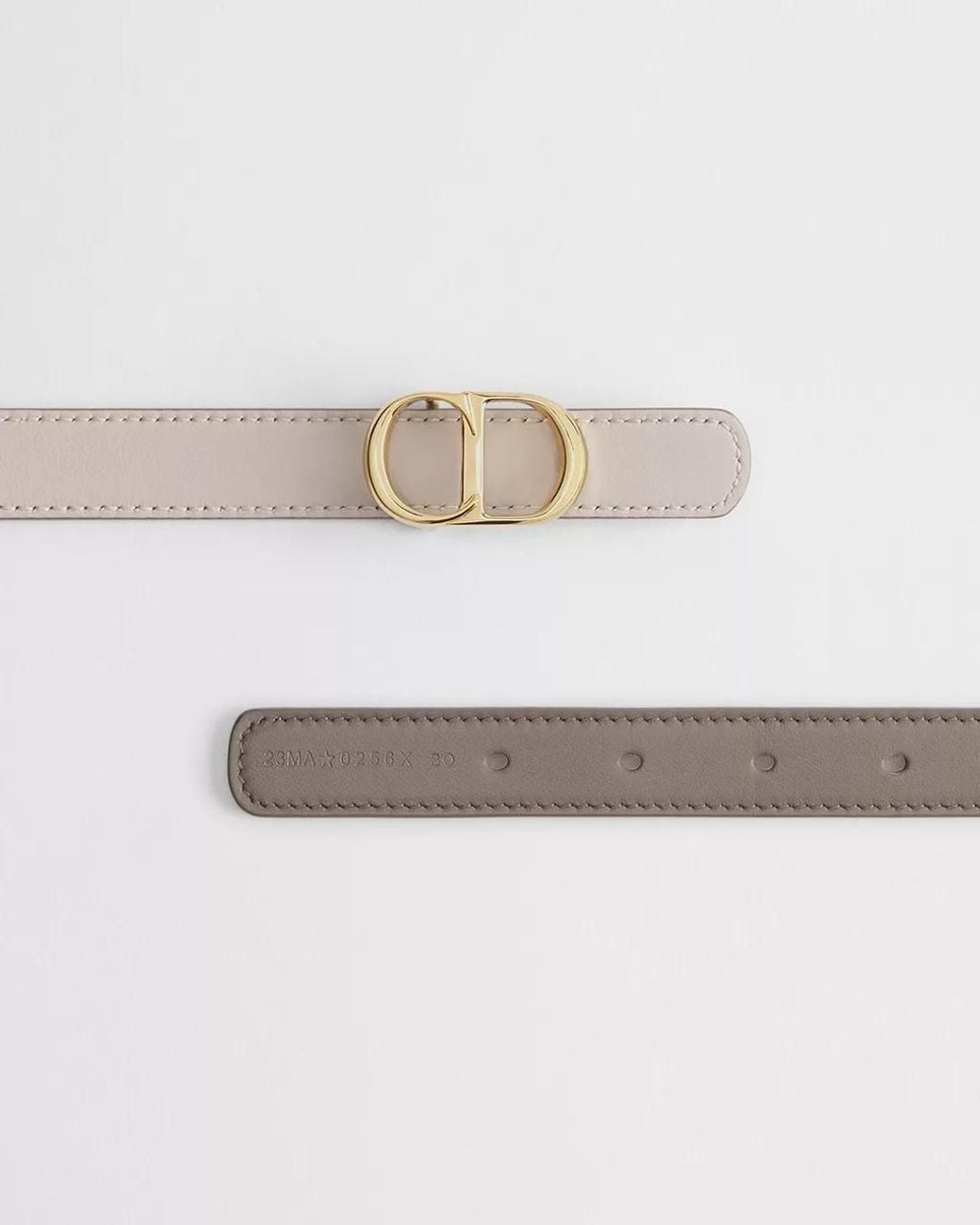 Dior White Reversible Cd Icon Belt