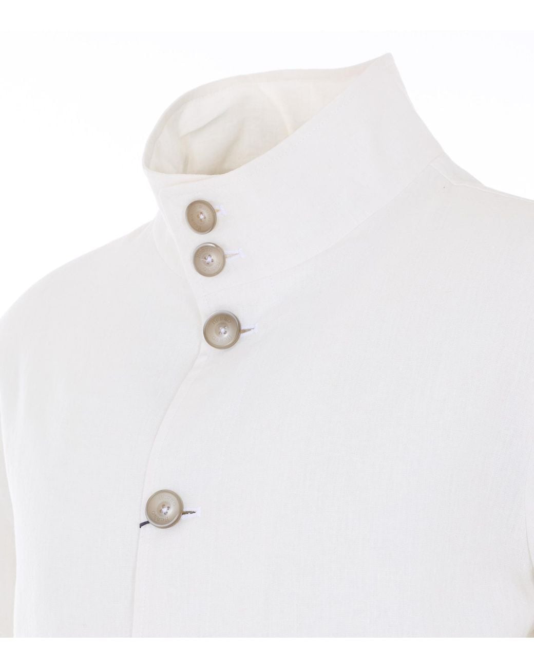 Herno White Button-Up Bomber Jacket for men