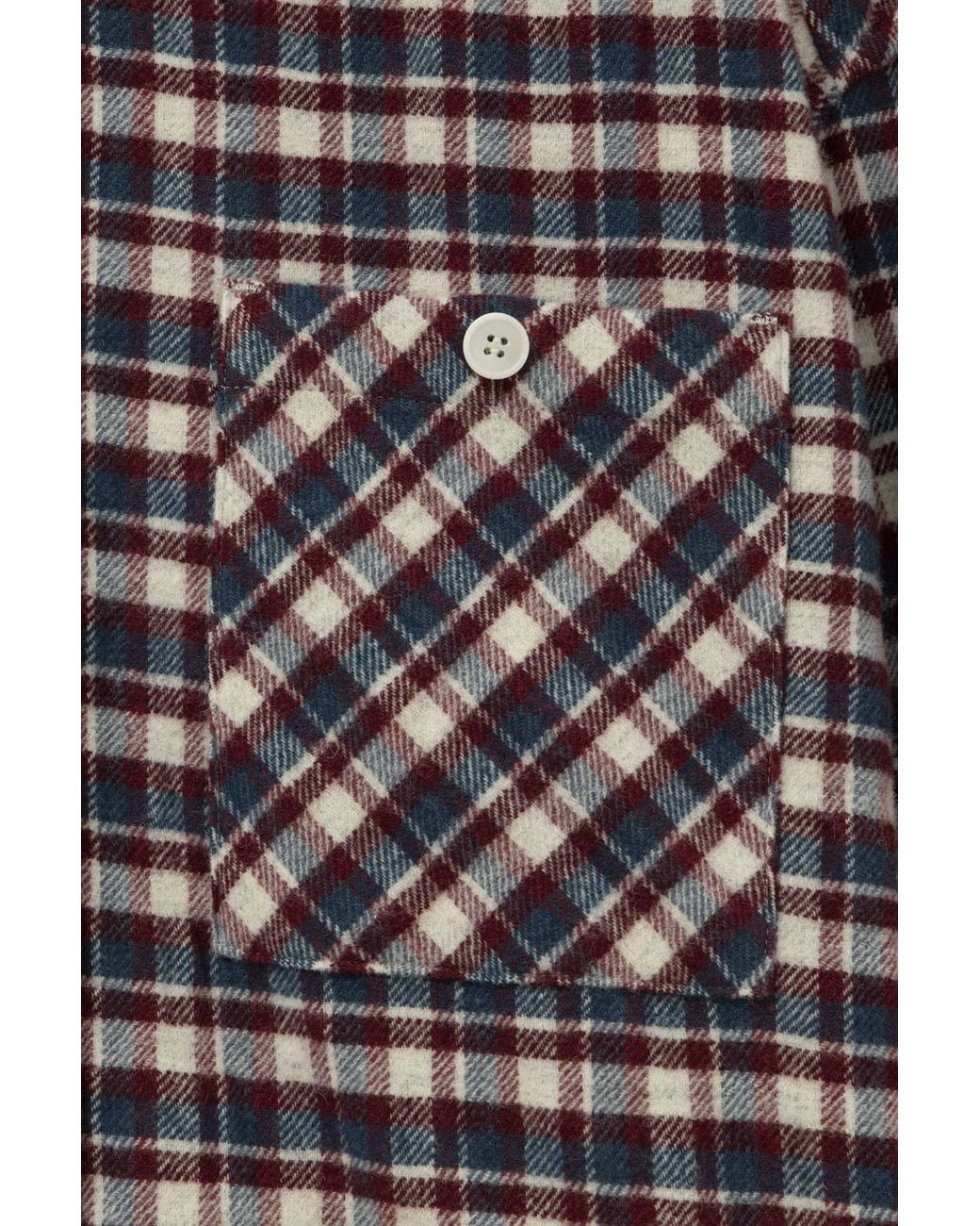 Wooyoungmi Brown Plaid Wool Shirt for men