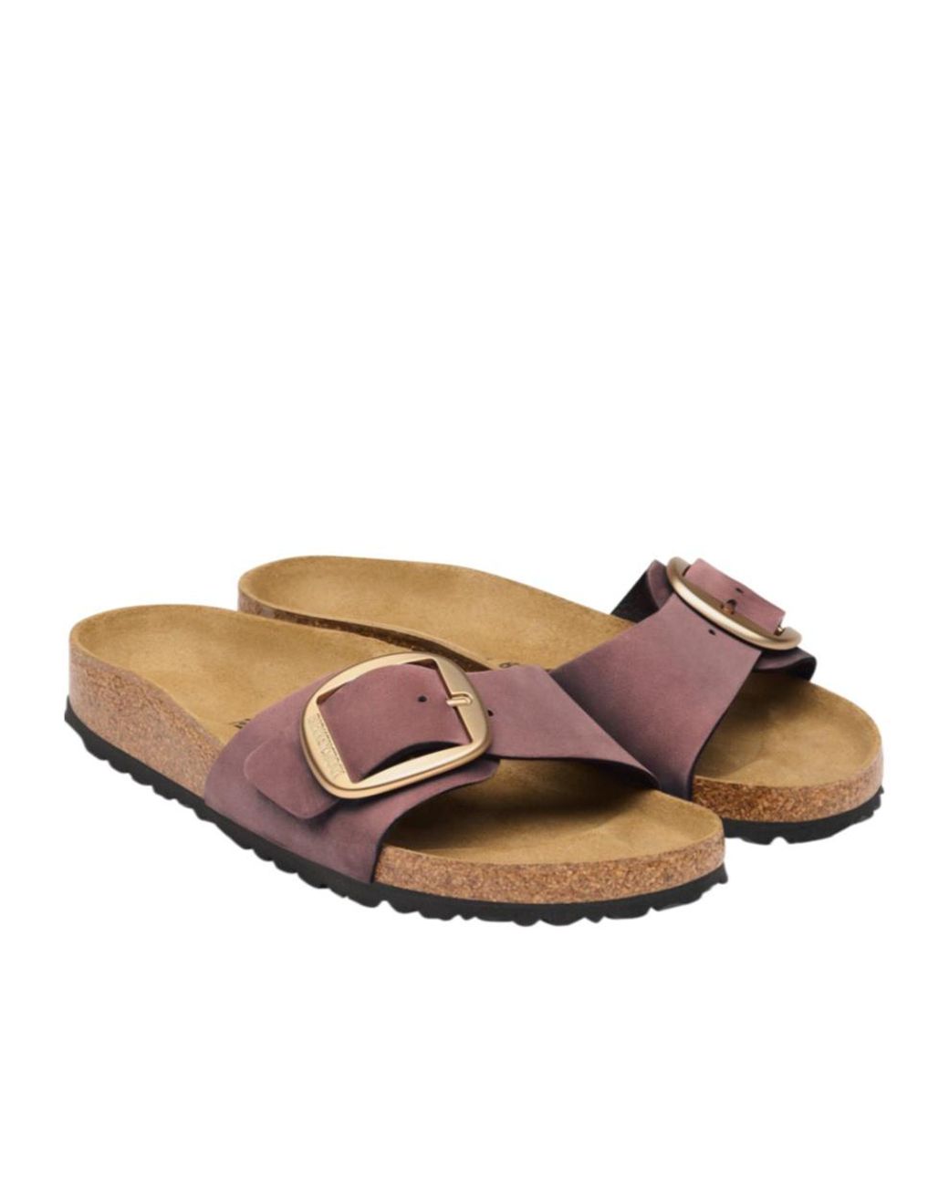 Birkenstock Brown Madrid Big Buckle Slides for men