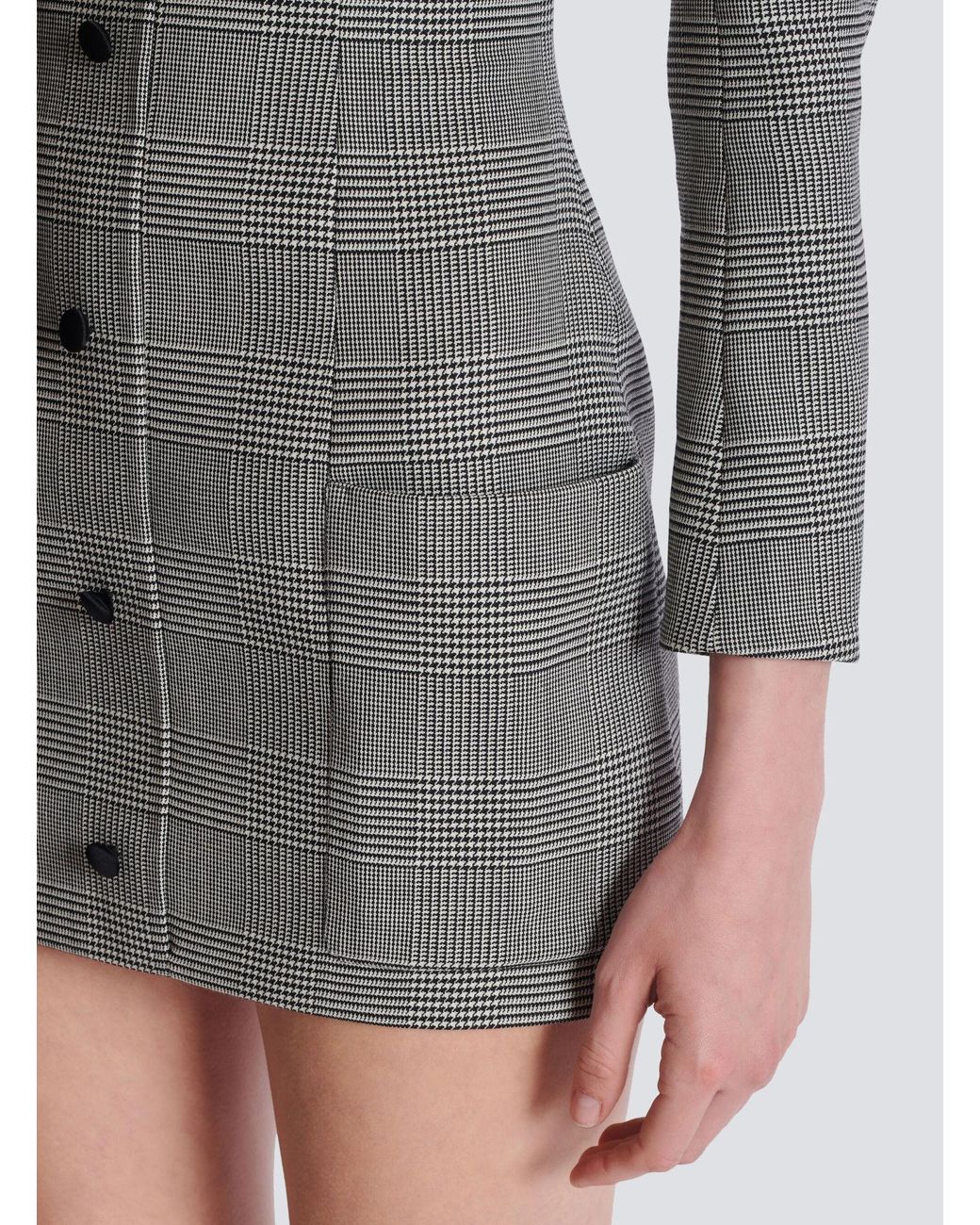 Balmain Gray Short Dress