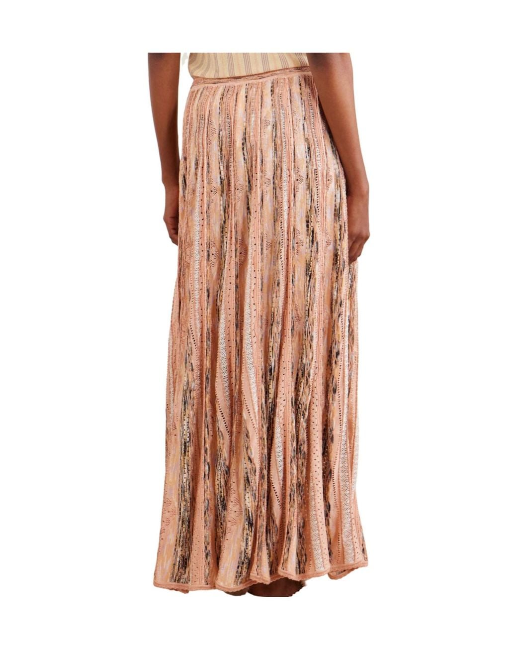 Ulla Johnson Natural Clio Geometric-Pattern Maxi Skirt