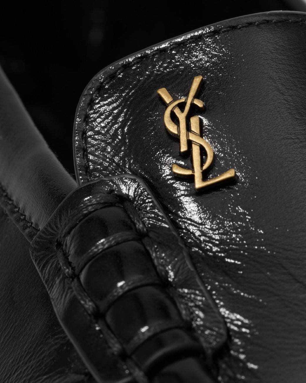 Saint Laurent Black Loaferino Ballet Flats