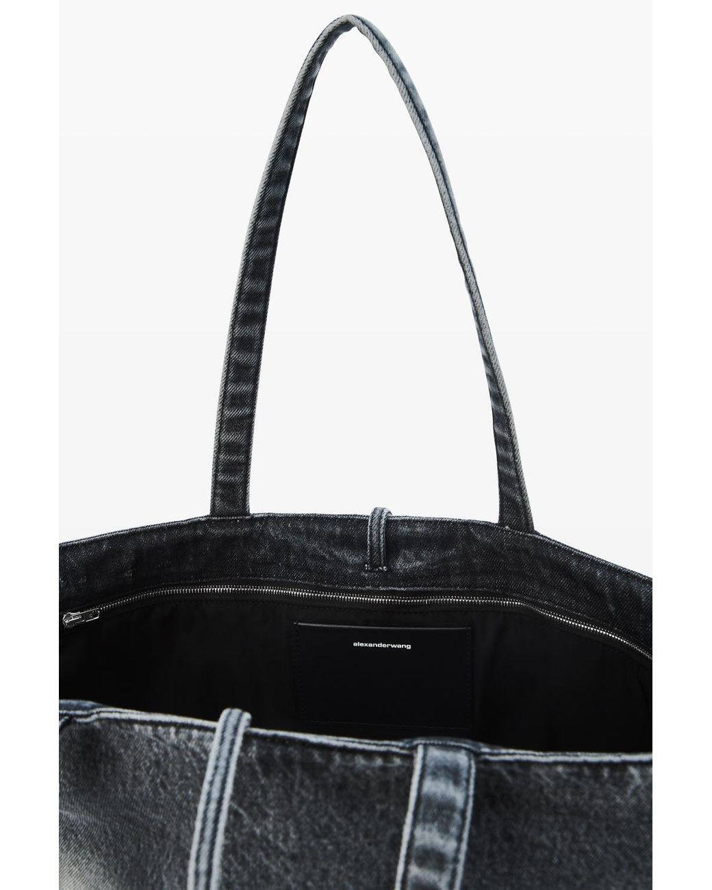 Alexander Wang Gray Punch Large Denim Tote Bag