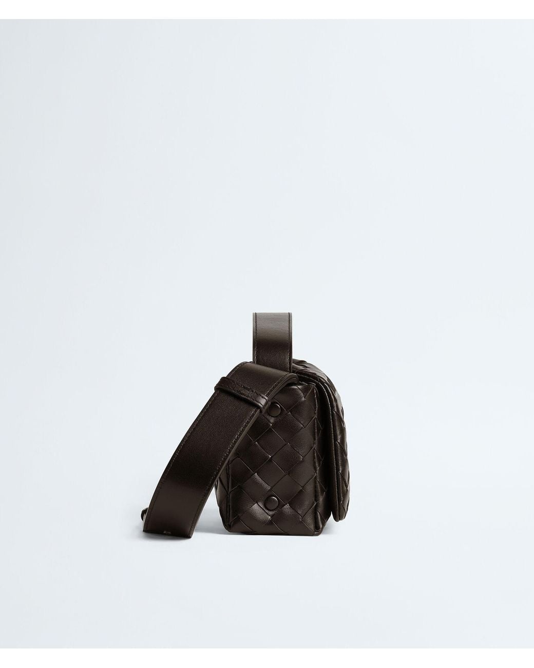 Bottega Veneta Black Intrecciato Mini Bag With Flap for men
