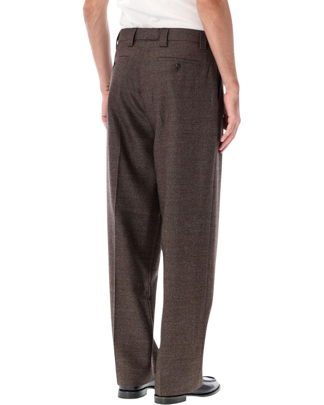mfpen Gray Service Pleated Pants for men