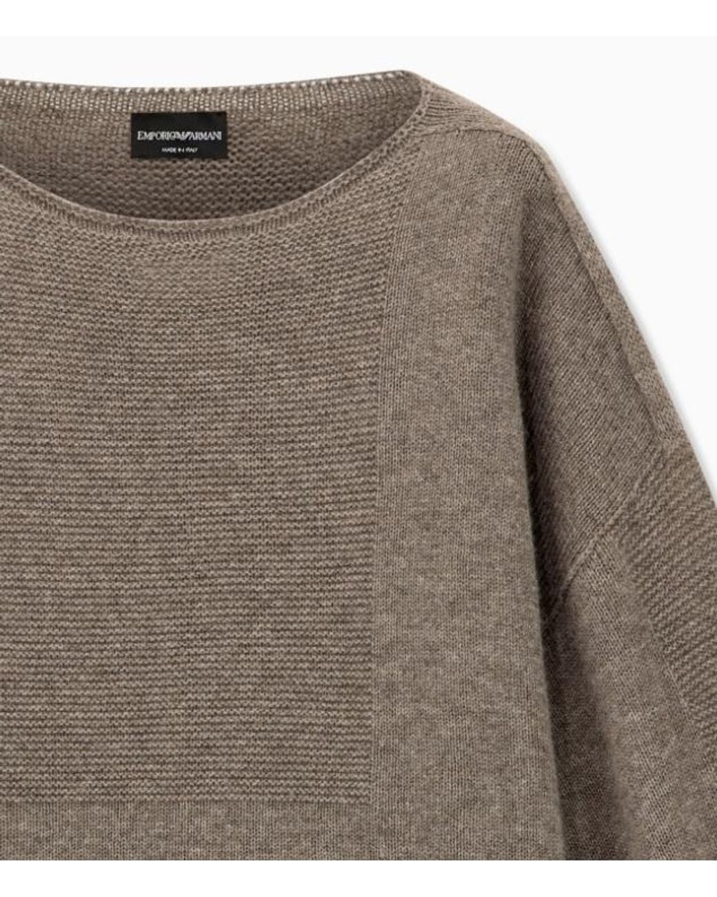 Emporio Armani Brown Long-Sleeved Knitted Jumper