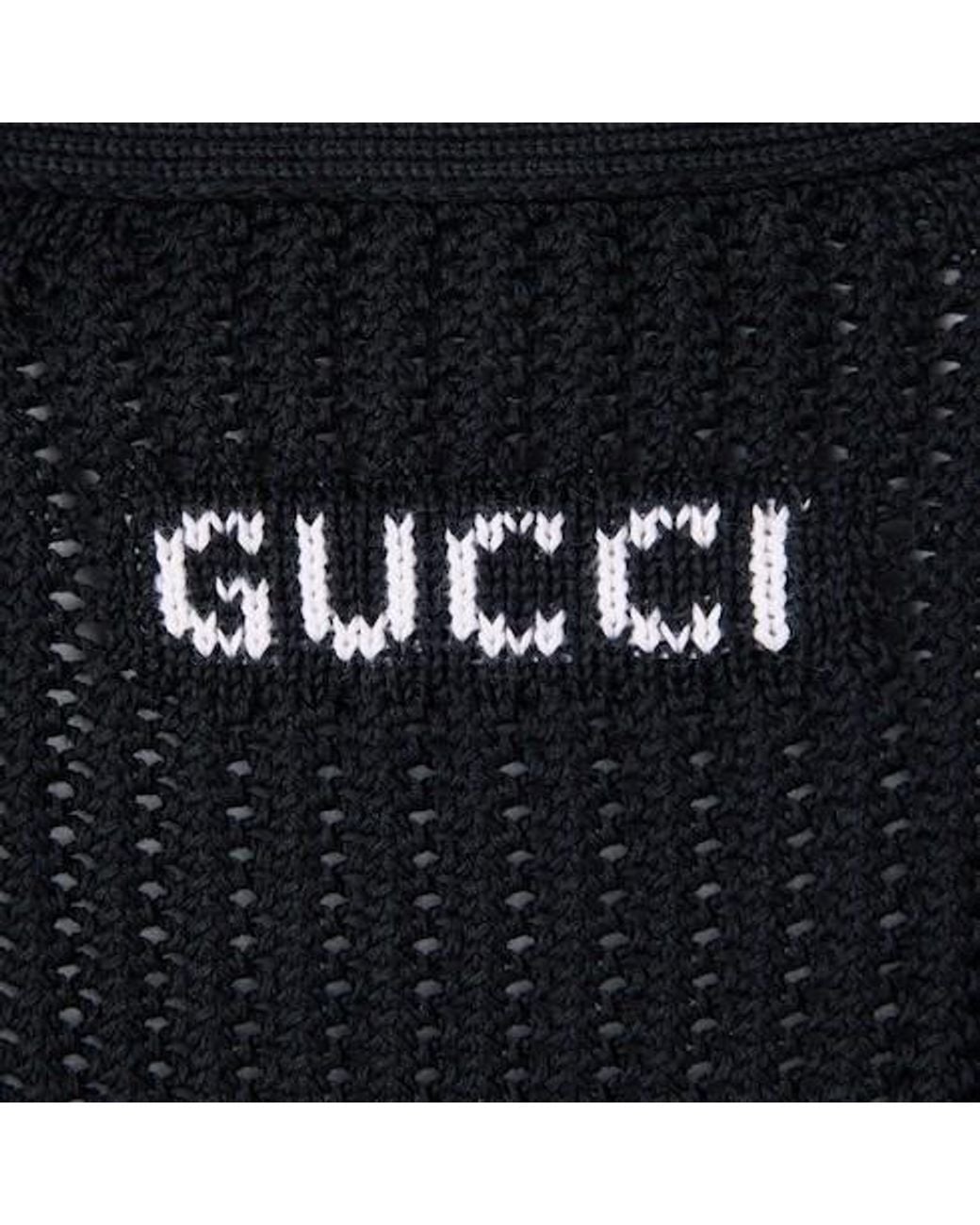 Gucci Black Logo Embroidered Button-Up Cardigan for men