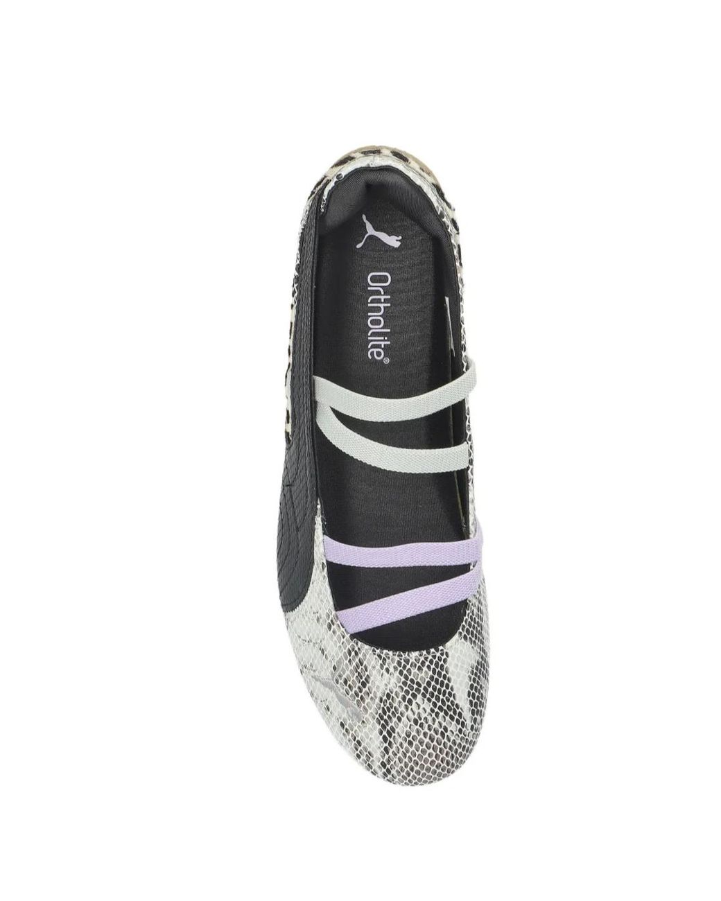 PUMA Black Round-Toe Ballet Flats