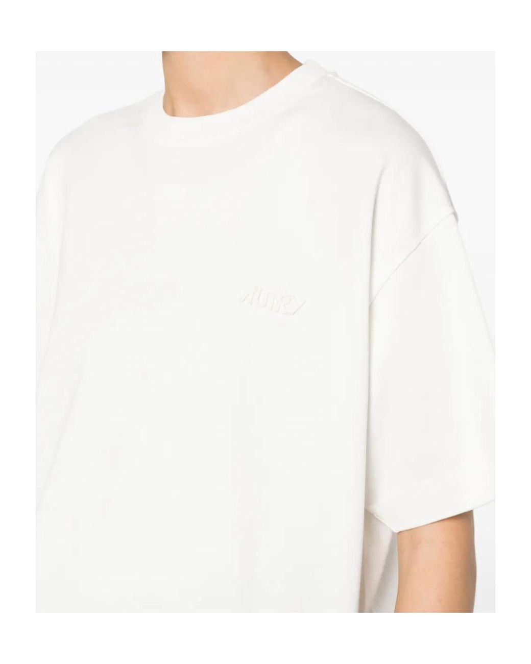 Autry White Tonal Logo Boxy T-Shirt